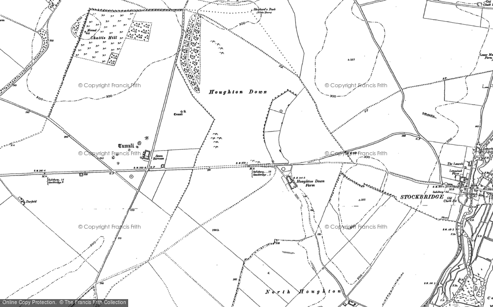 Old Map of Houghton Down, 1894 - 1895 in 1894