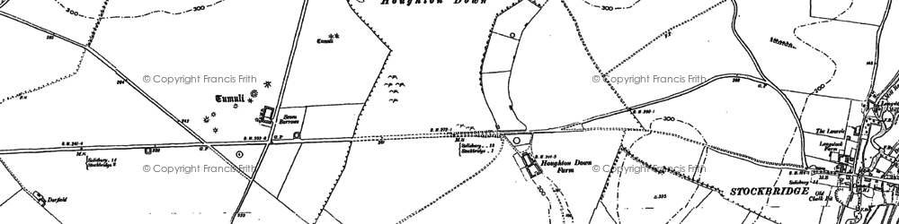 Old map of Houghton Down in 1894