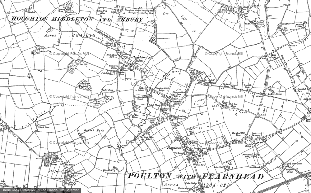 Old Map of Historic Map covering Arbury in 1891