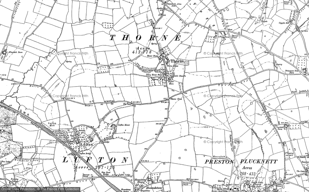 Old Map of Houndstone, 1886 - 1901 in 1886