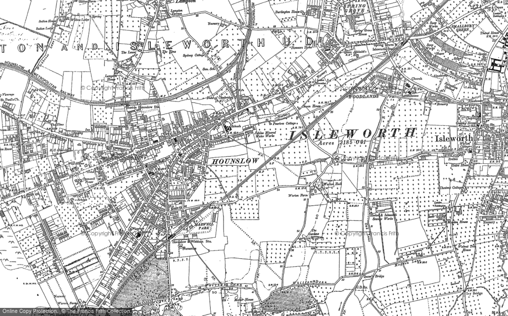 Historic Ordnance Survey Map Of Hounslow 1894 1912