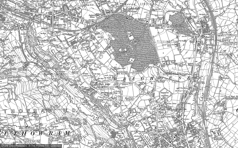 Old Map of Hove Edge, 1892 - 1893 in 1892