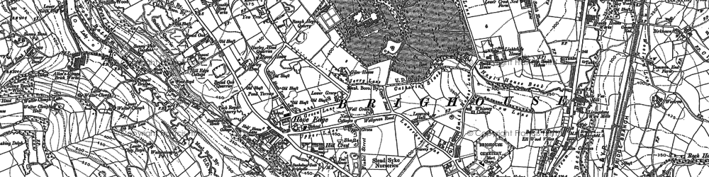 Old map of Hove Edge in 1892