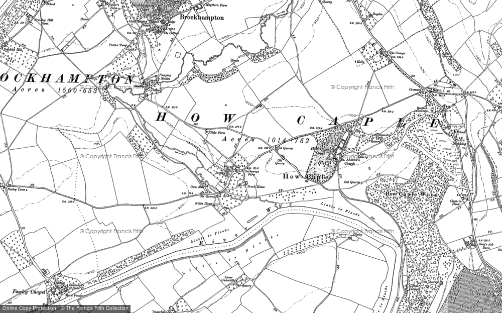 Old Map of How Caple, 1887 - 1903 in 1887