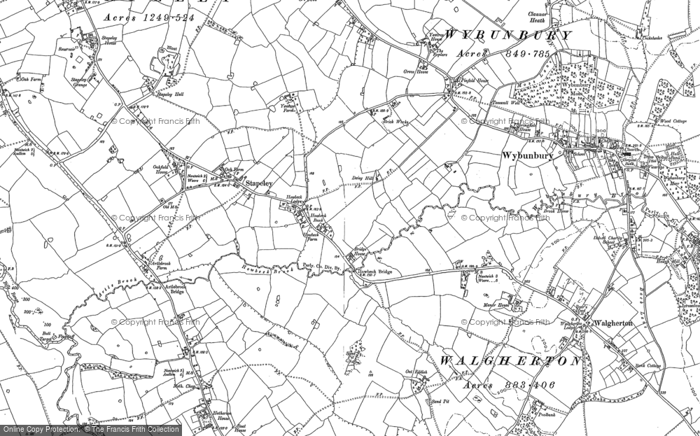 Old Map of Howbeck Bank, 1897 in 1897