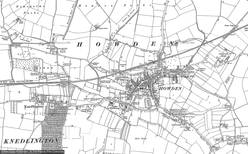Old Map of Howden, 1889 in 1889