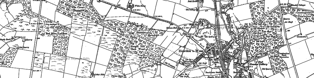 Old map of Howden-le-Wear in 1896