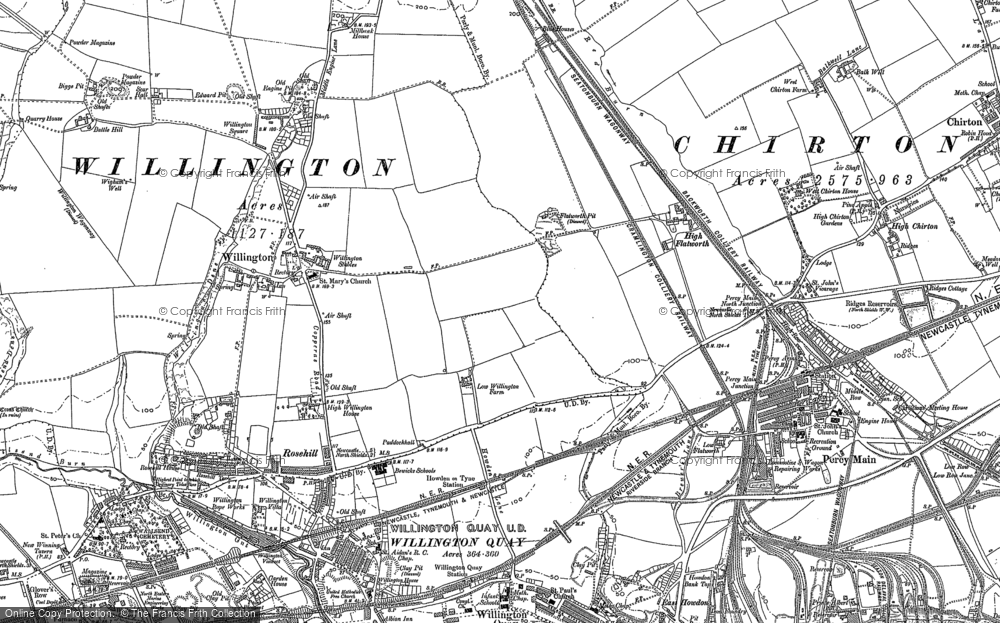 Old Map of Howdon, 1895 in 1895