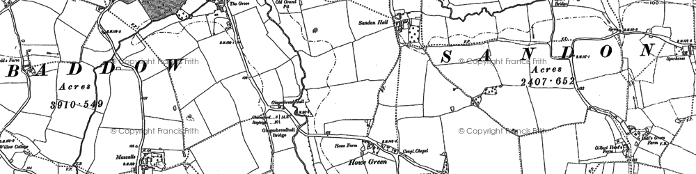 Old map of Little Mascalls in 1895