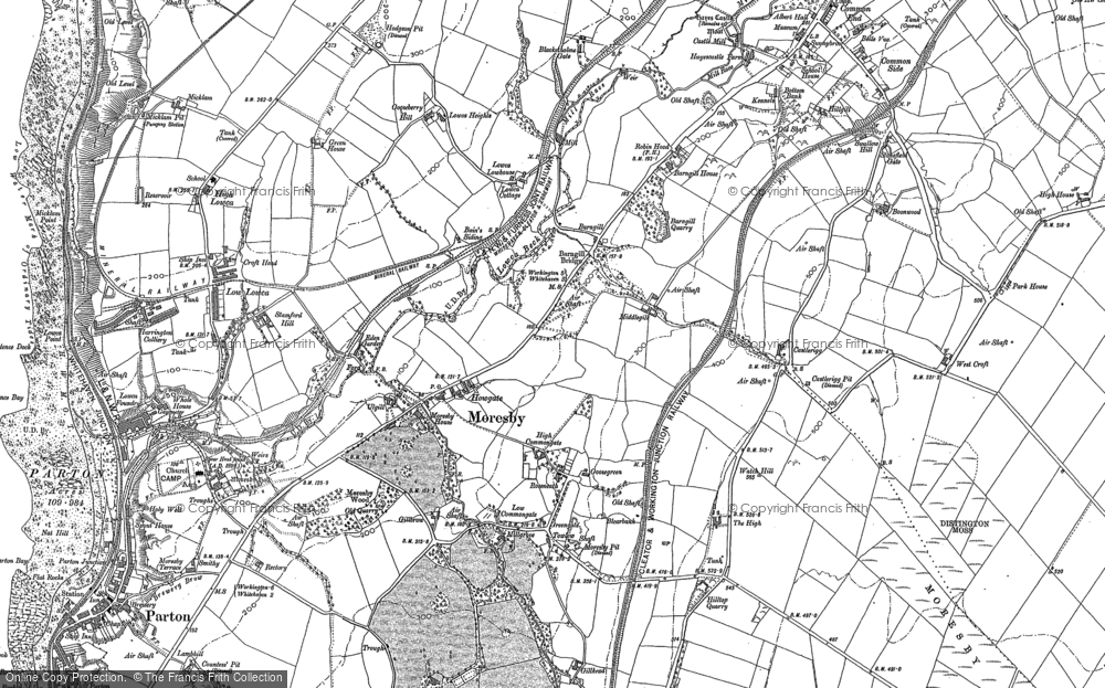 Old Map of Historic Map covering Barngill Ho in 1923