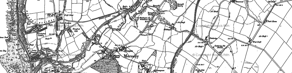 Old map of Howgate in 1923
