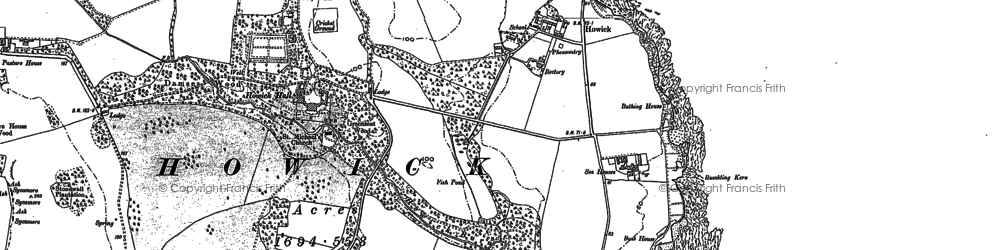 Old map of Howick in 1896