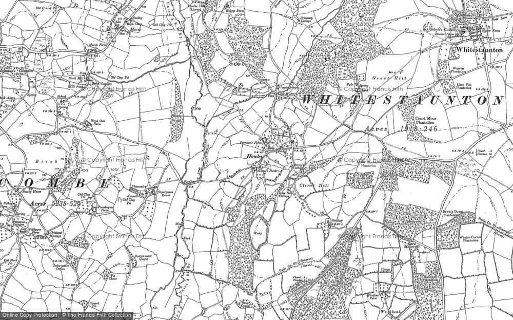 Old Map of Historic Map covering Crawley in 1901