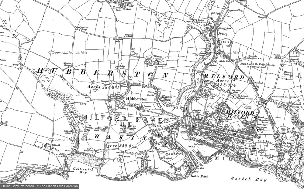 Old Map of Hubberston, 1906 - 1937 in 1906