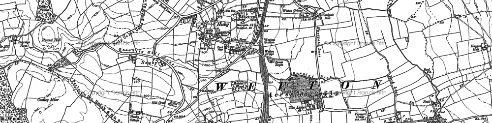 Old map of Huby in 1888
