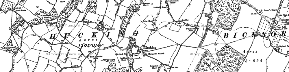 Old map of Admiral Ho in 1895