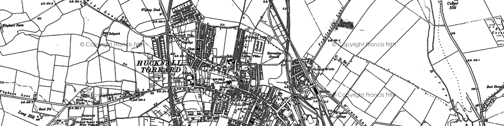 Old map of Hucknall in 1899