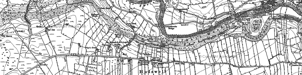 Old map of Whitcliffe Scar in 1891