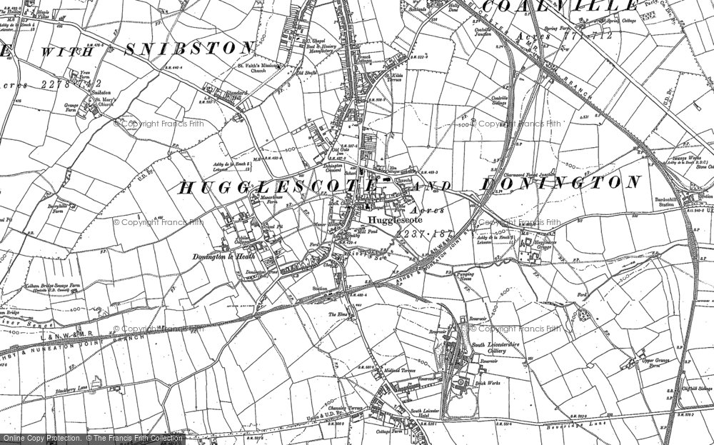 Old Map of Hugglescote, 1881 - 1882 in 1881