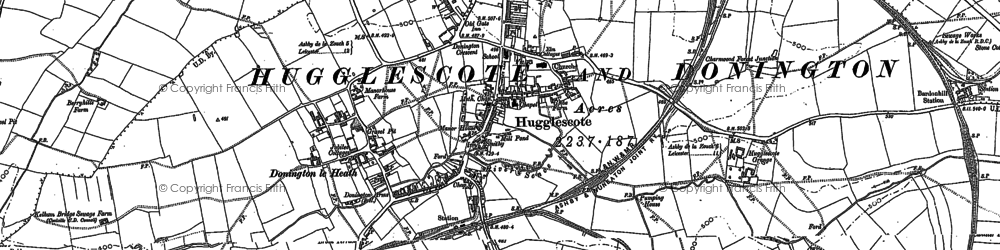 Old map of Snibston in 1881