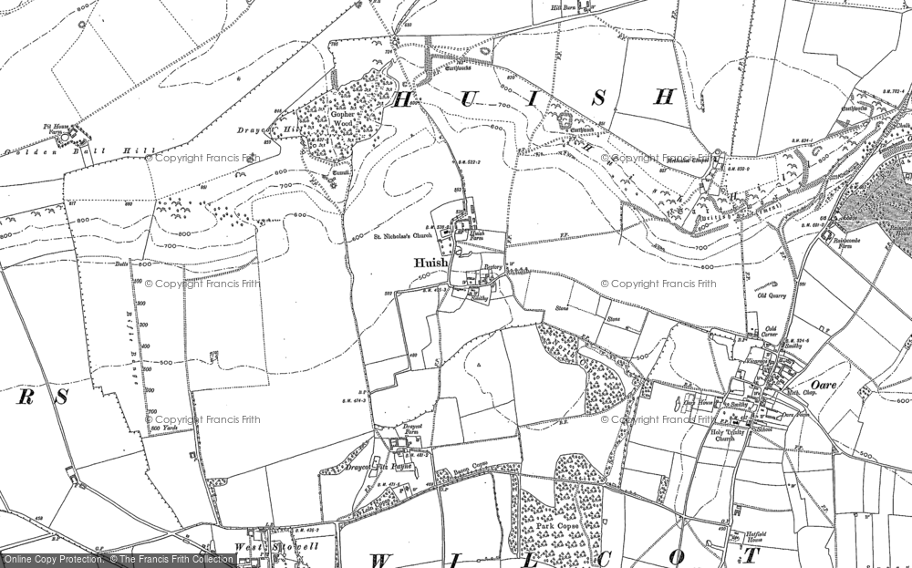Old Map of Huish, 1899 in 1899