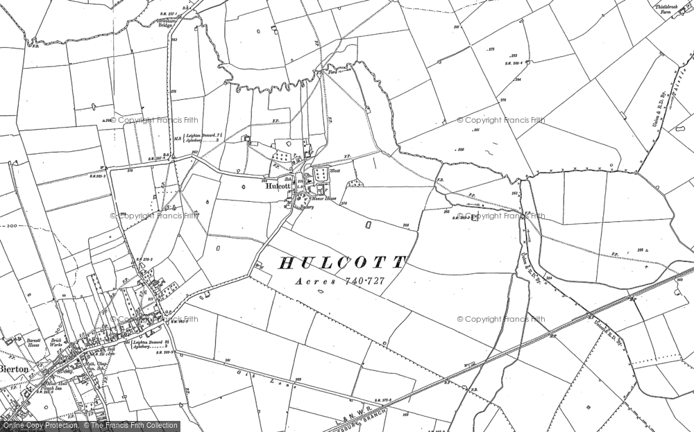 Old Map of Hulcott, 1922 - 1923 in 1922