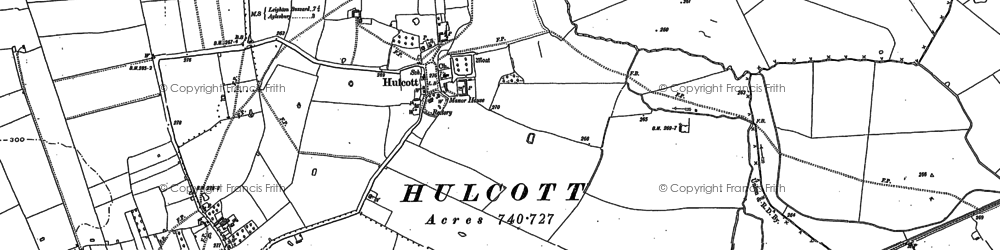 Old map of Hulcott in 1922