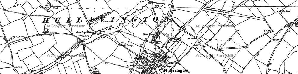Old map of Hullavington in 1899