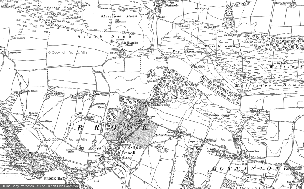Old Map of Hulverstone, 1907 in 1907