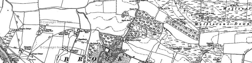 Old map of Hulverstone in 1907
