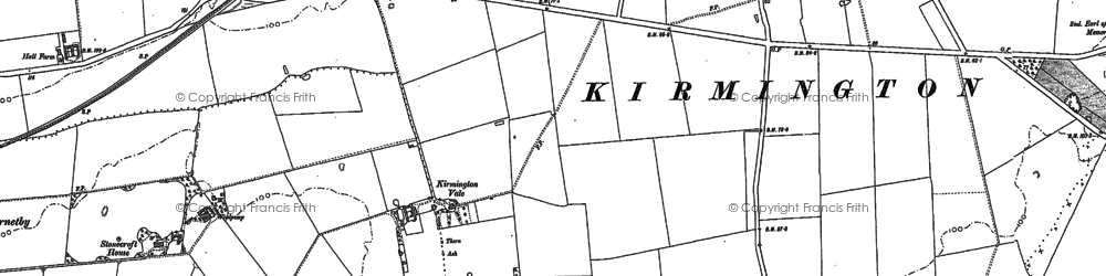 Old map of Humberside International Airport in 1886