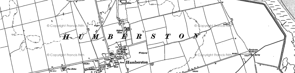 Old map of Humberston Fitties in 1881