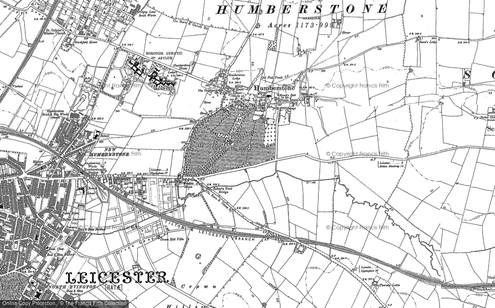 Old Map of Humberstone, 1884 - 1885 in 1884