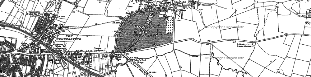 Old map of Humberstone in 1884