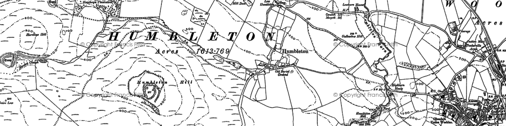 Old map of Bendor in 1896