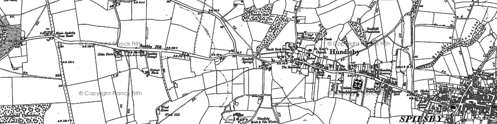 Old map of Hundleby in 1887