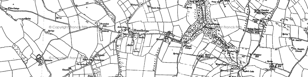 Old map of Hundleton in 1906