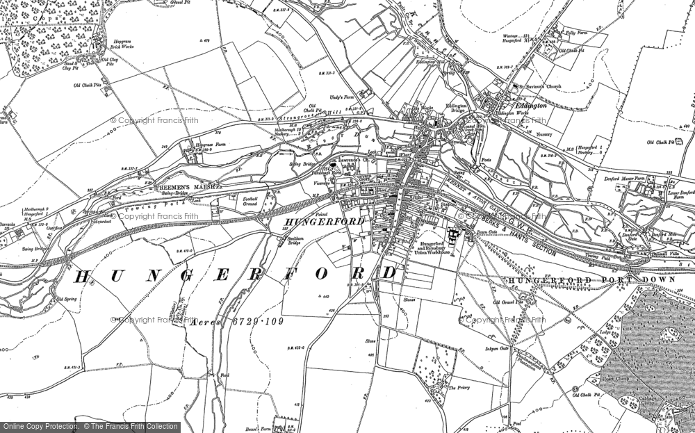 Old Map of Hungerford, 1899 - 1909 in 1899