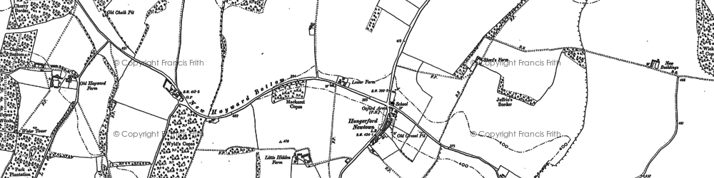 Old map of Bottom Copse in 1898