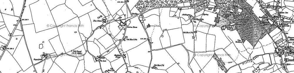Old map of Hungryhatton in 1900