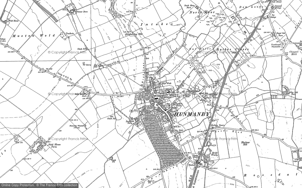 Old Map of Historic Map covering Bartindale Row in 1889