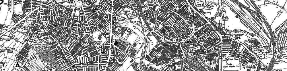 Old map of Hunslet in 1847