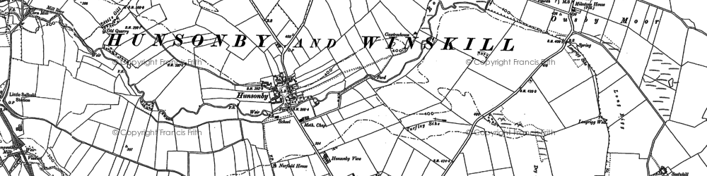 Old map of Hunsonby in 1898