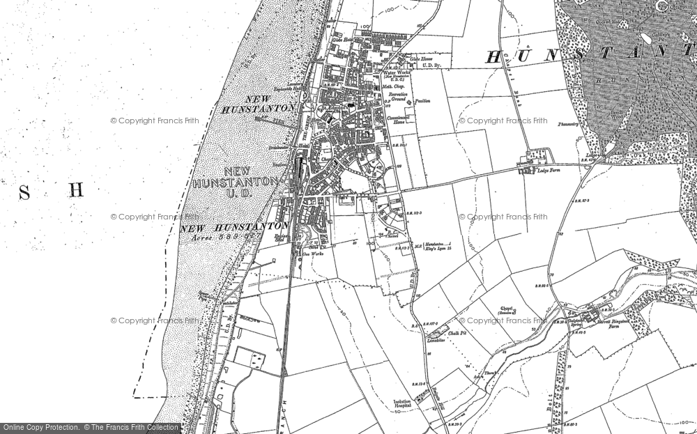 Old Map of Hunstanton, 1904 in 1904
