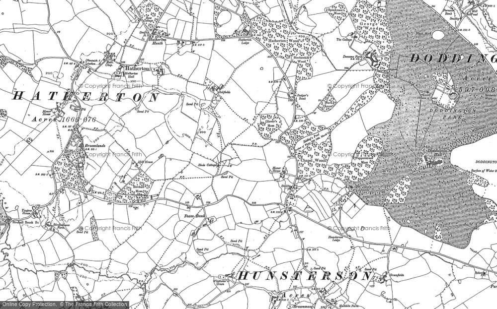 Old Map of Historic Map covering Birchall Brook in 1897