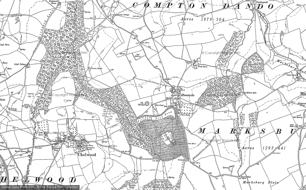 Old Map of Historic Map covering Whidcombe Brake in 1882