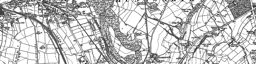 Old map of Hunsworth in 1882