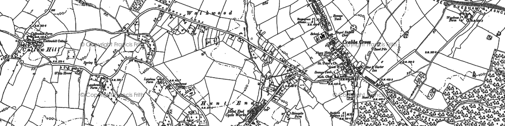 Old map of Crabbs Cross in 1903