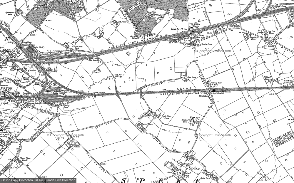 Old Map of Hunt's Cross, 1904 in 1904