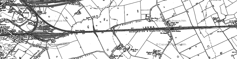 Old map of Hunt's Cross in 1904